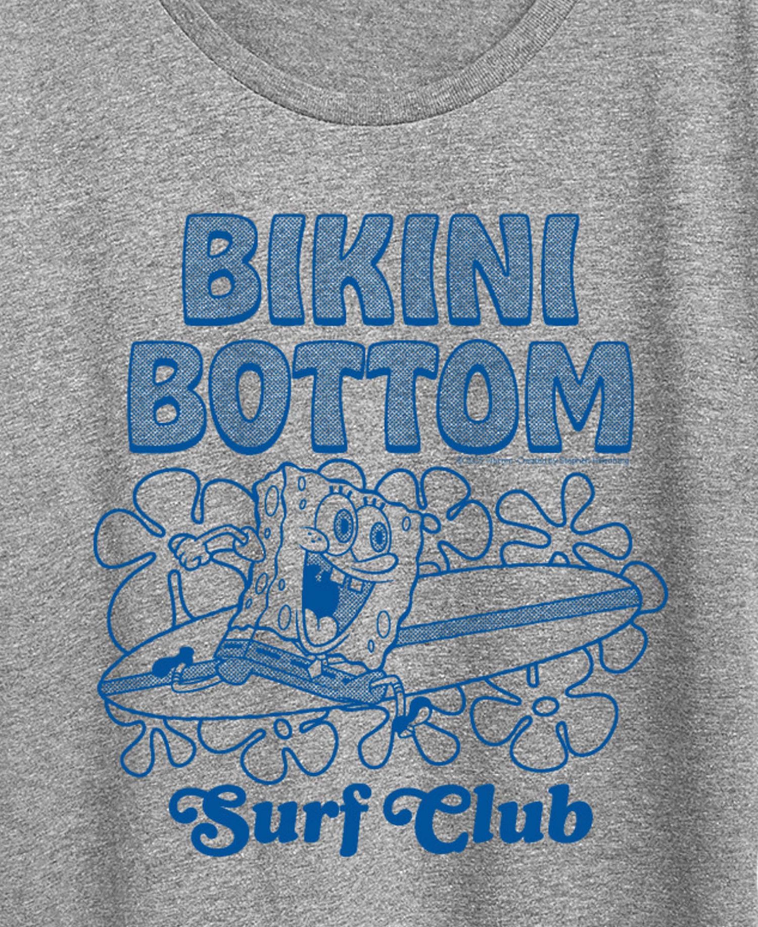 Plus Size SpongeBob Square Pants Bikini Bottom Surf Short-Sleeve Graphic T-Shirt