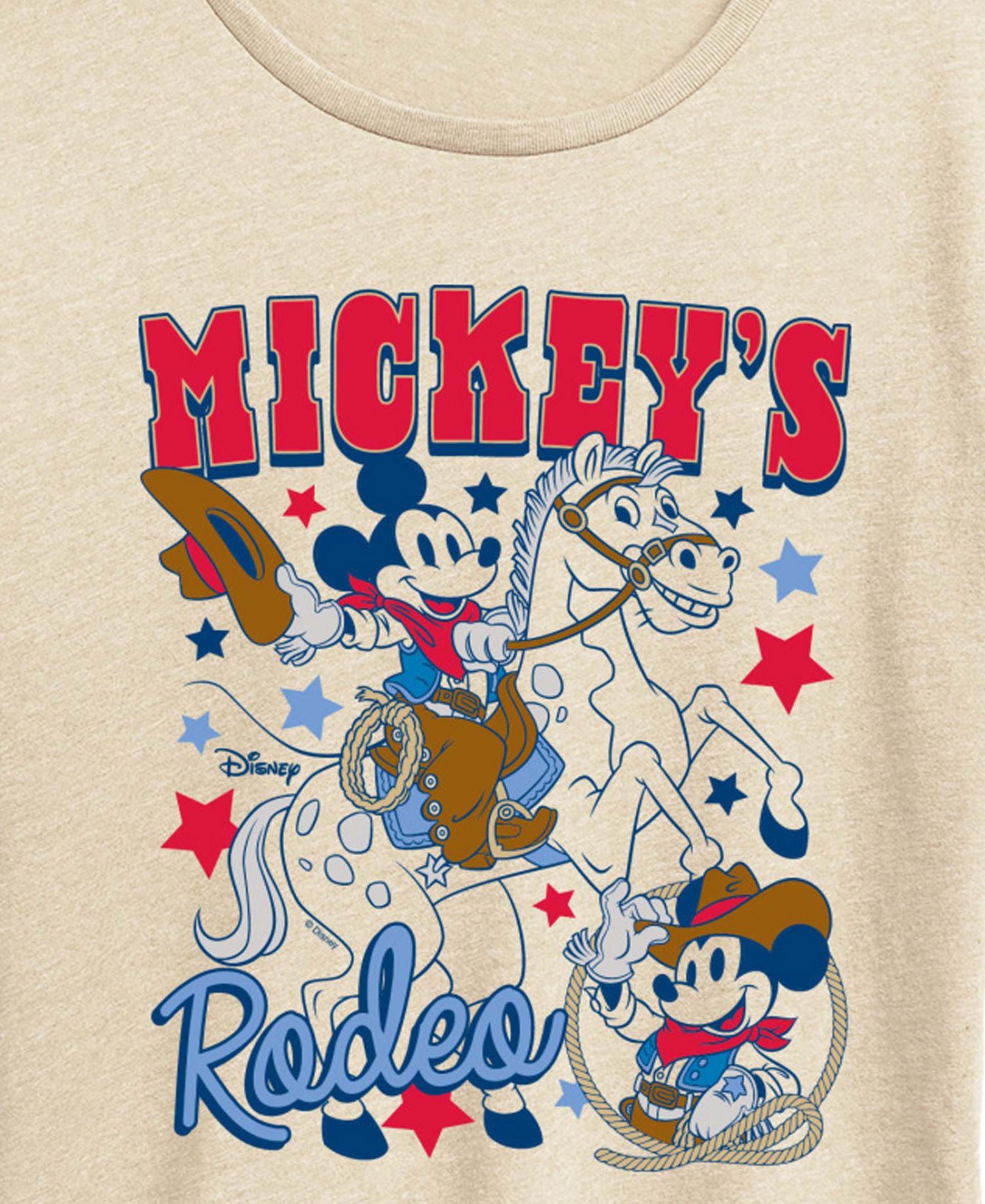 Plus Size Disney Mickey Western Americana Short-Sleeve Graphic T-Shirt