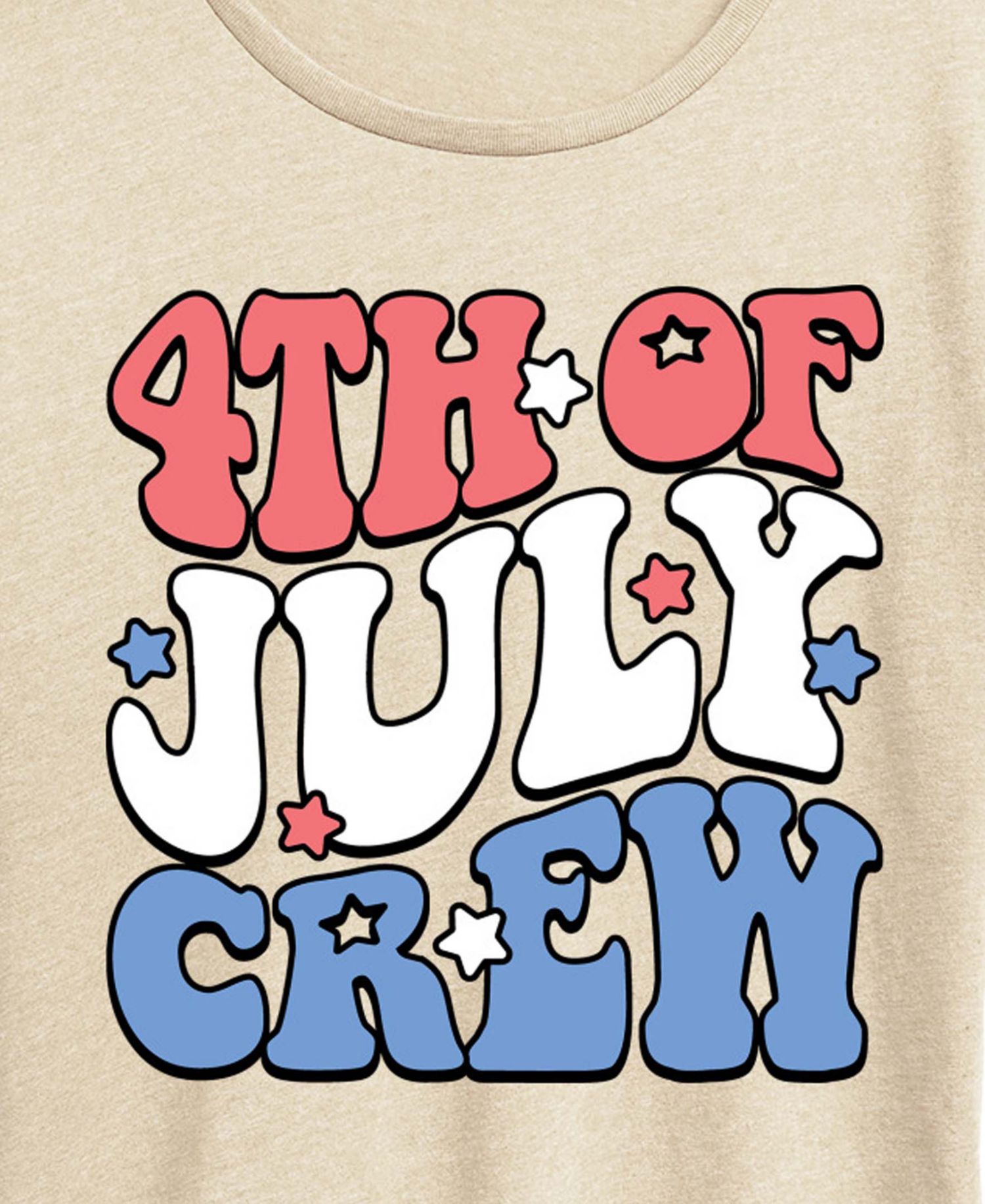Plus Size Instant Message Fourth of July Crewneck Short-Sleeve Graphic T-Shirt