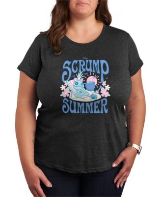 Plus Size Lilo Stitch Scrump Summer Short-Sleeve Graphic T-Shirt