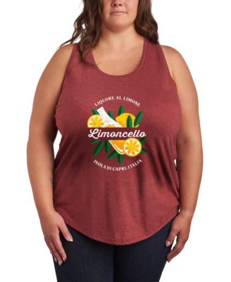 Plus Size Instant Message Limoncello Racerback Graphic Tank Top