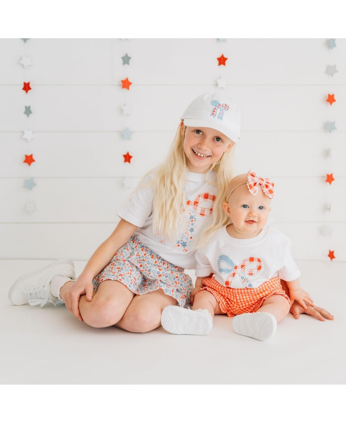 Sweet Wink Girls Patchwork Bow Patch Patch Baseball Hat