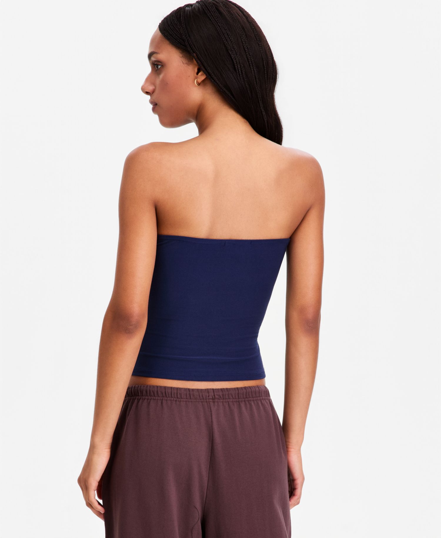 Juniors' Graphic Fitted Tube Top
