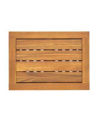 Outdoor Acacia Wood Storage Portside 30Gallons Wood Deck Box