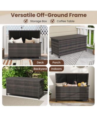 85 Gallon Storage Container with Waterproof Liner and Universal Wheels