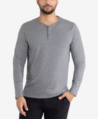 X RAY Men's Long Sleeve Henley T-Shirt