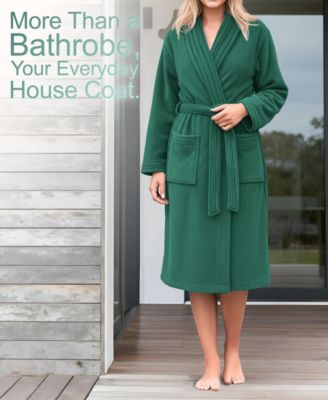 Unisex Luxury Hotel Spa Warm Shawl Collar Soft Plush Fleece Bath Robe