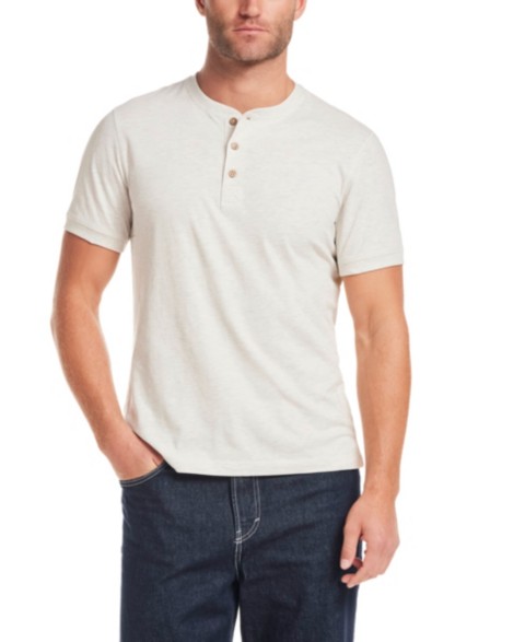 Мужские рубашки Weatherproof Vintage Men's Short-Sleeve Melange Henley Shirt
