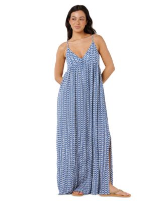 Women's Party Pack Yardage Print V-Neck Maxi Dress