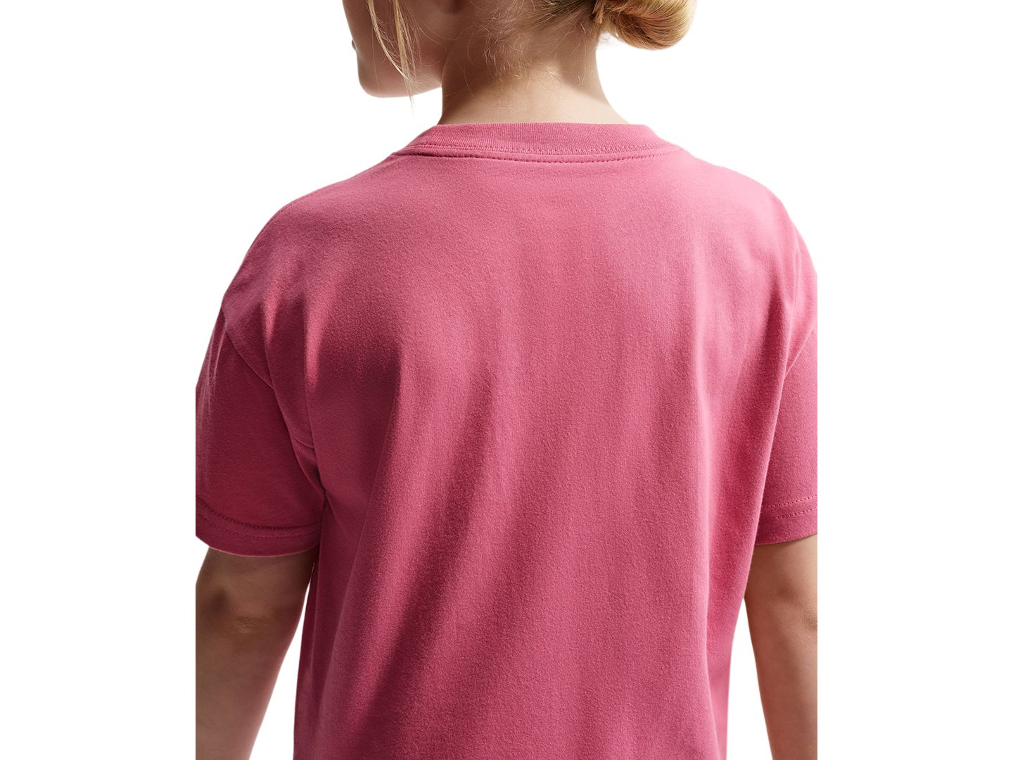 Футболка Nike Sportswear Boxy Short-Sleeve T-Shirt для девочек, цвет: Пионовый — фото 4