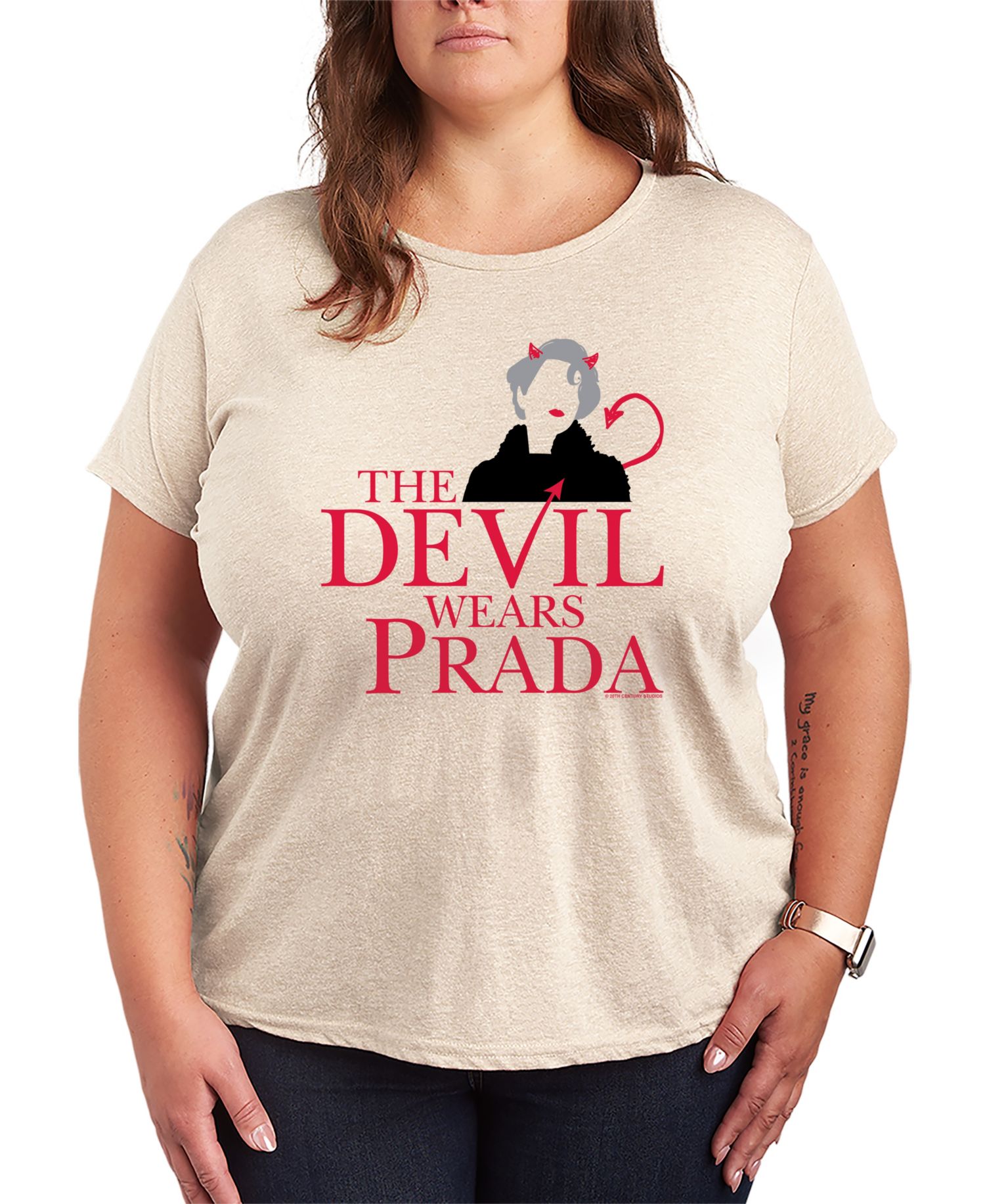 Plus Size The Devil Wears Prada Miranda logo Short-Sleeve T-Shirt