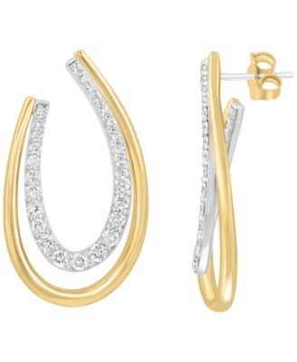 Diamond (1-1/8 ct. t.w.) Earrings in 14k Two-Toned Gold