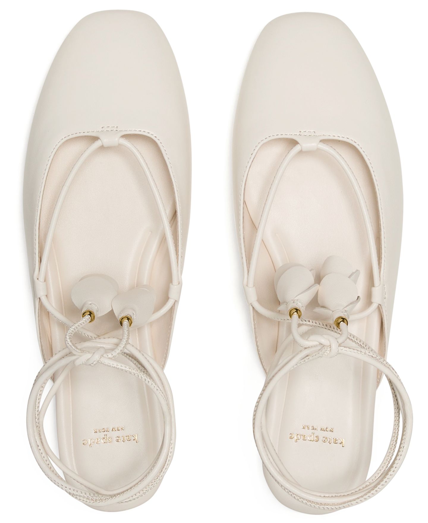 Женские сабо kate spade new york Eloise Ankle Wrap Mule Flats, цвет: Кремовый — фото 6