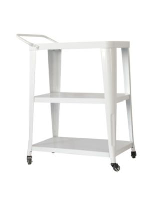 3-Tier Metal Rolling Utility Cart with Swivel Wheels and Handle