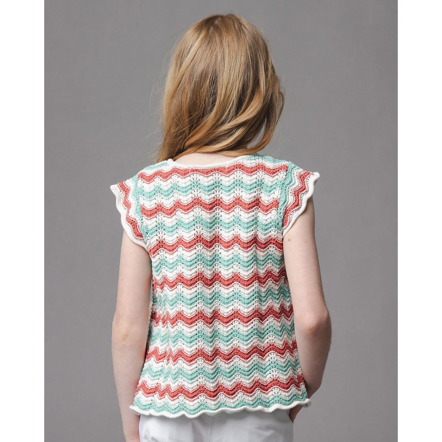 Girls Hope and Henry Organic Flutter Sleeve Sweater Top