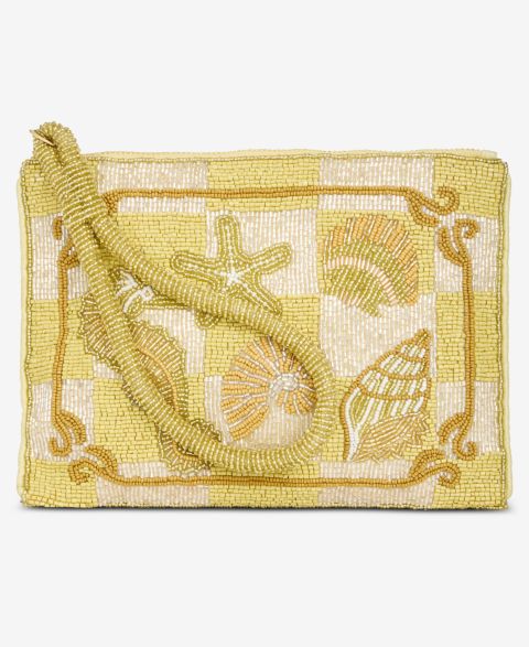On 34th Beaded Zipper Wristlet