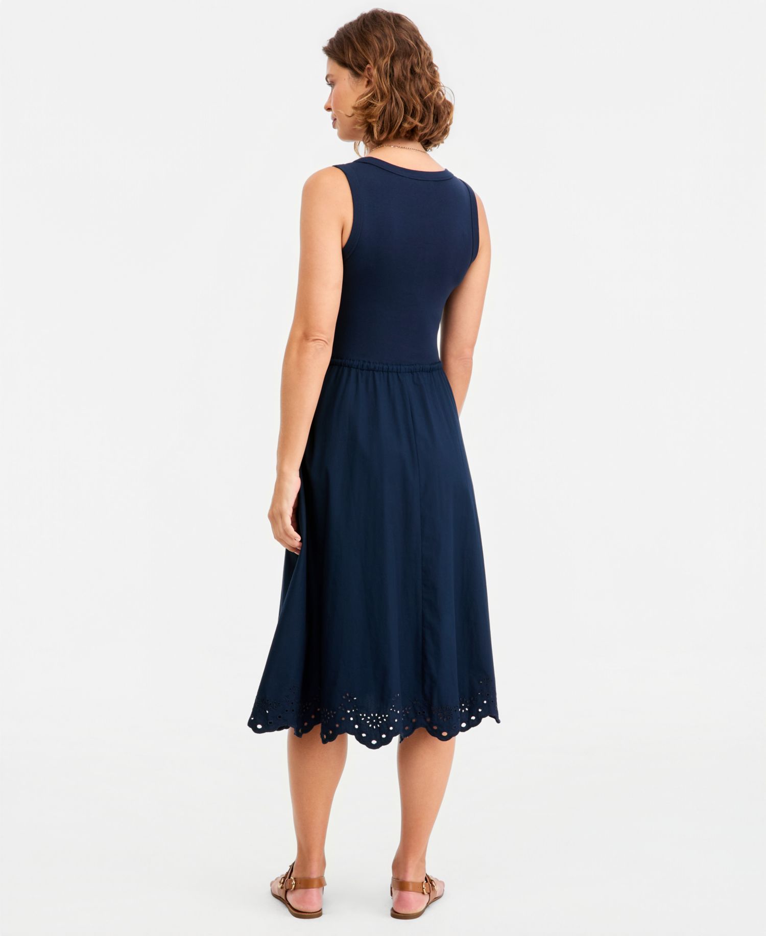 Women's Broderie Sleeveless Cotton Dress