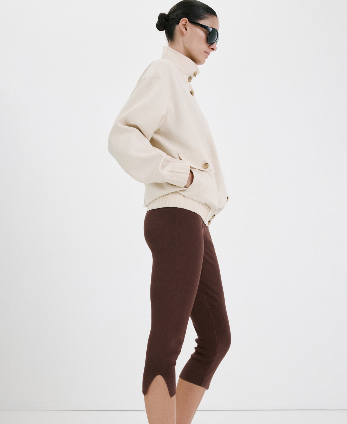 Mango Women's Slit Hem Leggings