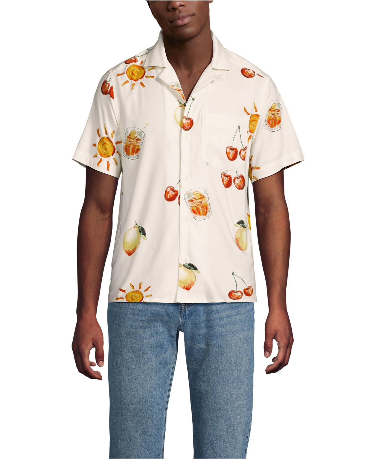 Men's Short Sleeve Camp Collar Hawaiian Shirt