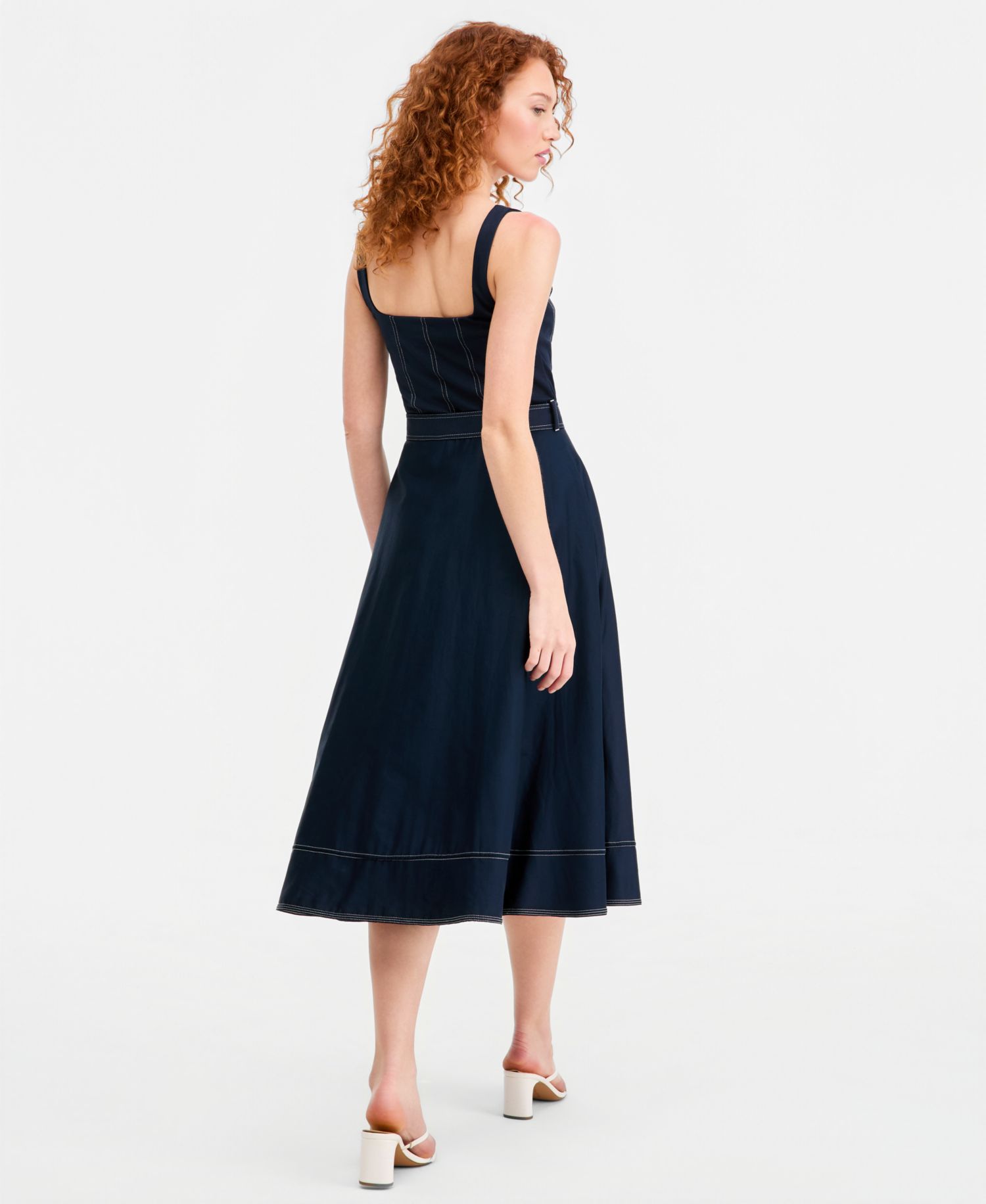 Women's Contrast Stitch Tank Dress
