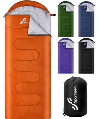 Sleeping Bag 3 Season Warm Cold Weather for Adults Kids Boys Girls with Compression Sack Lightweight Camping Essentials Backpacking Hiking