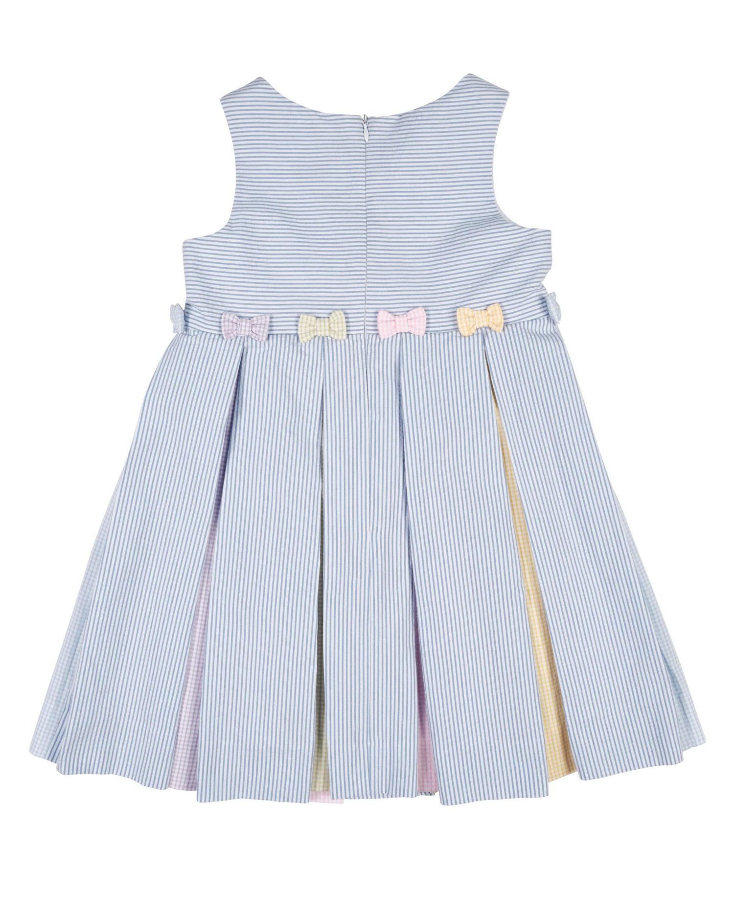 Little Girl 4-6X Multicolor Seersucker Pleated Dress
