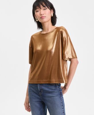 Women's Metallic Foil Crewneck T-Shirt