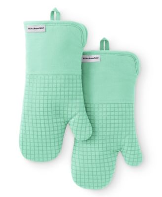 Gourmet Series Gridlines Oven Mitts Set, Pack of 2