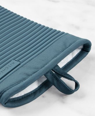 Ribbed Soft Silicone 2-Pc. Oven Mitt Set