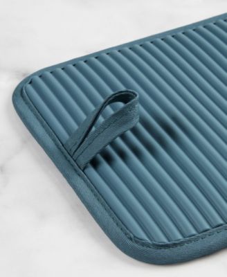 Ribbed Soft Silicone Pot Holder Set, 2 Piece