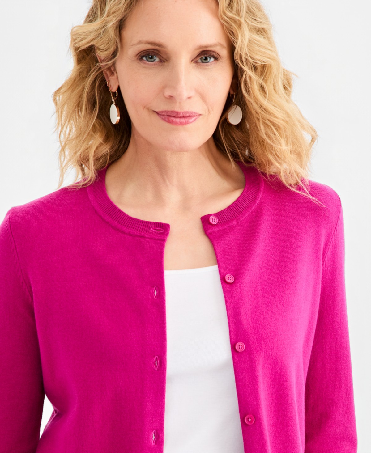 Женские Style & Co Women's Button-Down Long-Sleeve Cardigan — фото 3
