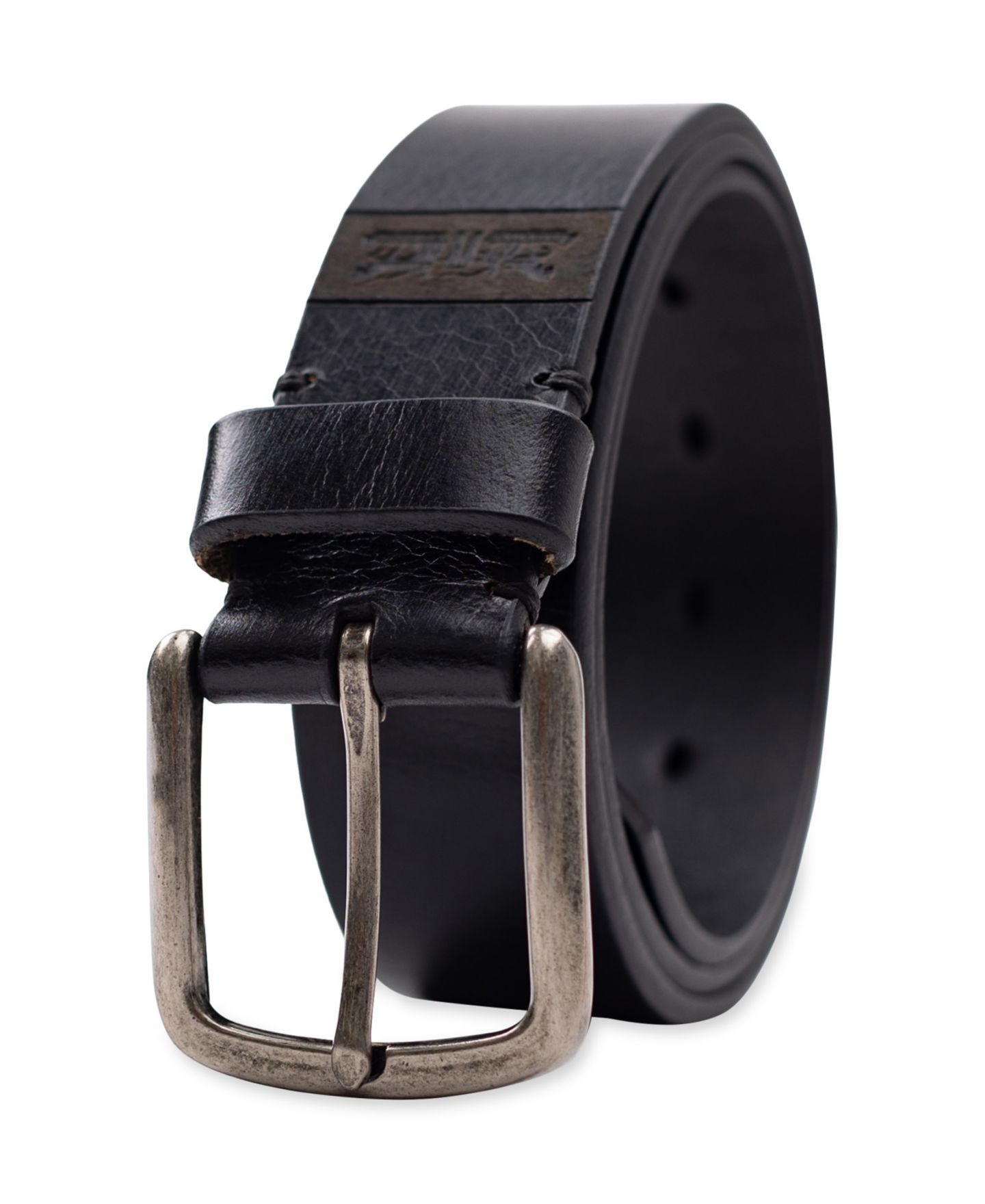 Мужской ремень Levi's Leather Belt, цвет: Чёрный — фото 3