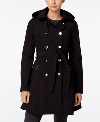 Ivanka Trump Hooded Skirted Trench Coat