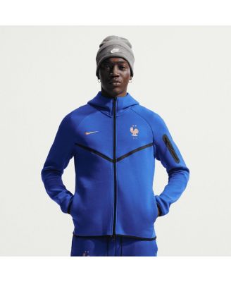 Men's Blue France National Team 2026&nbsp;Tech Fleece Windrunner&nbsp;Raglan Full-Zip Hoodie