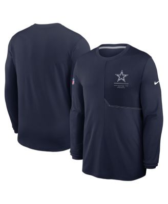 Men's Navy Dallas Cowboys Sideline Coaches UV Dri-FIT Long Sleeve T-Shirt