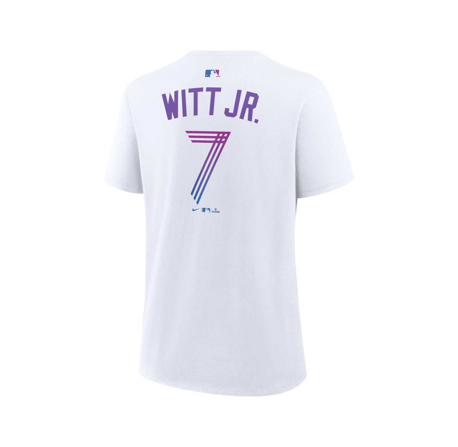 Women's Bobby Witt Jr. White Kansas City Royals 2026 City Connect Name & Number T-Shirt