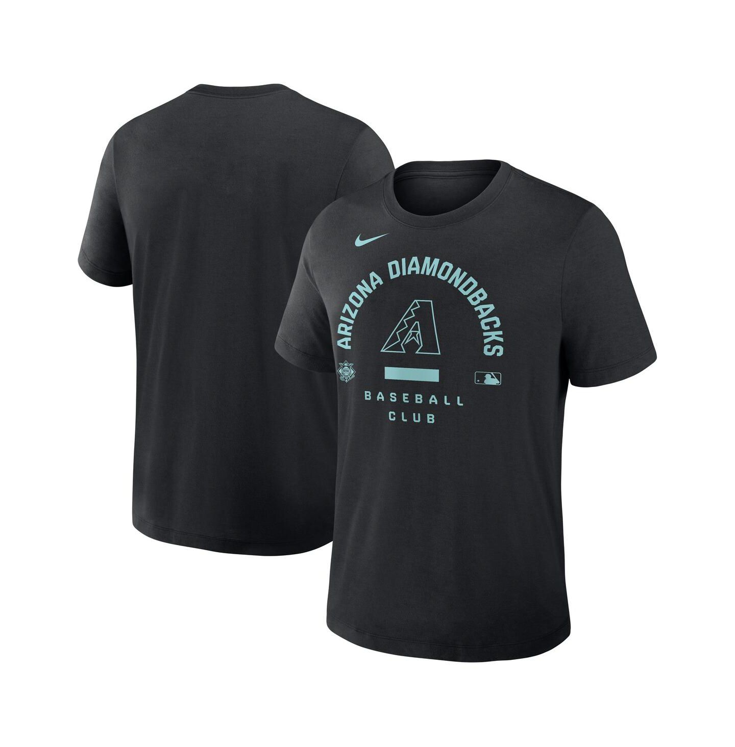Мужская футболка Nike Black Arizona Diamondbacks Authentic Collection Early Work Tri-Blend Dri-FIT — фото 1