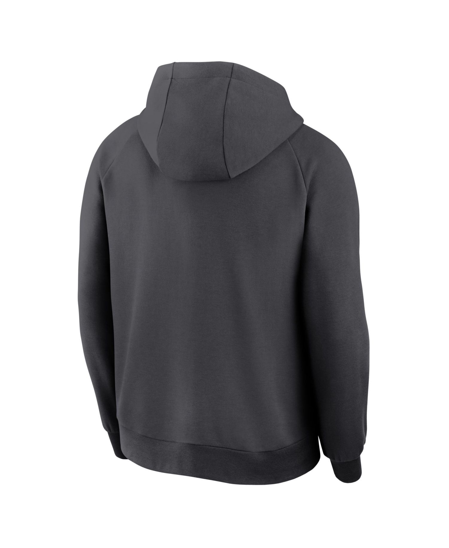Men's Anthracite Los Angeles Dodgers Authentic Collection Player Raglan Dri-FIT Full-Zip Hoodie