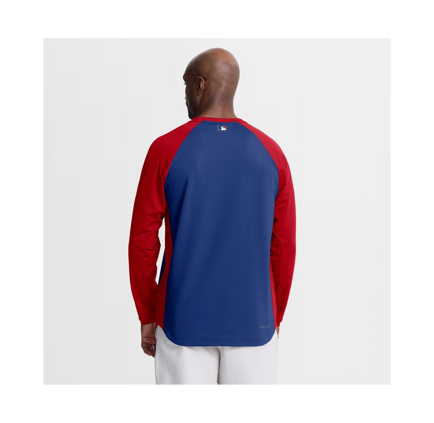 Men's Royal Philadelphia Phillies Authentic Collection Raglan Dri-FIT Sweatshirt