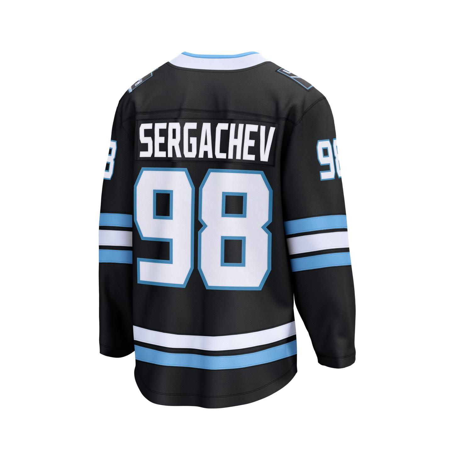 Мужской топ Fanatics Mikhail Sergachev Black Utah Mammoth Home Breakaway Player Jersey — фото 3