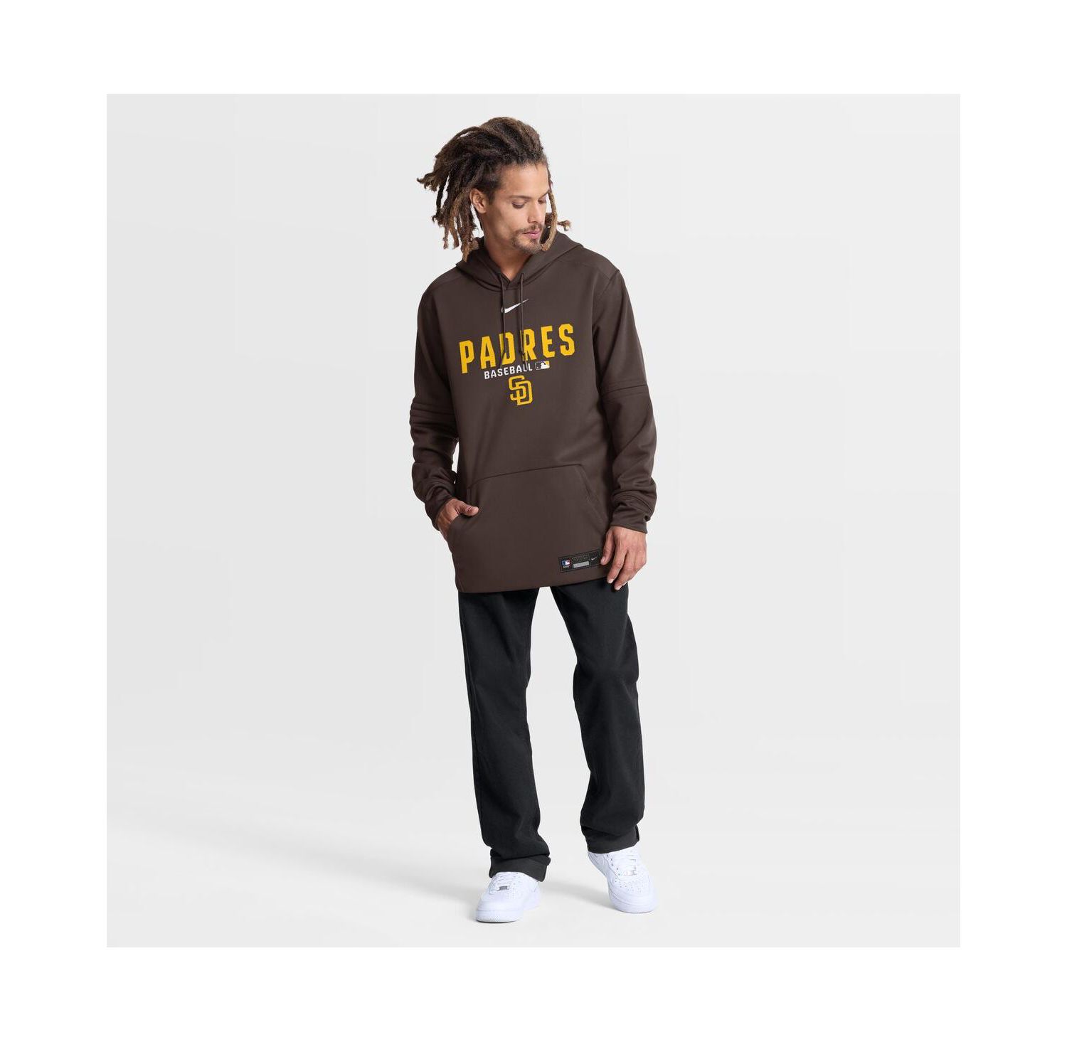 Men's Brown San Diego Padres Authentic Collection Therma-FIT Hoodie