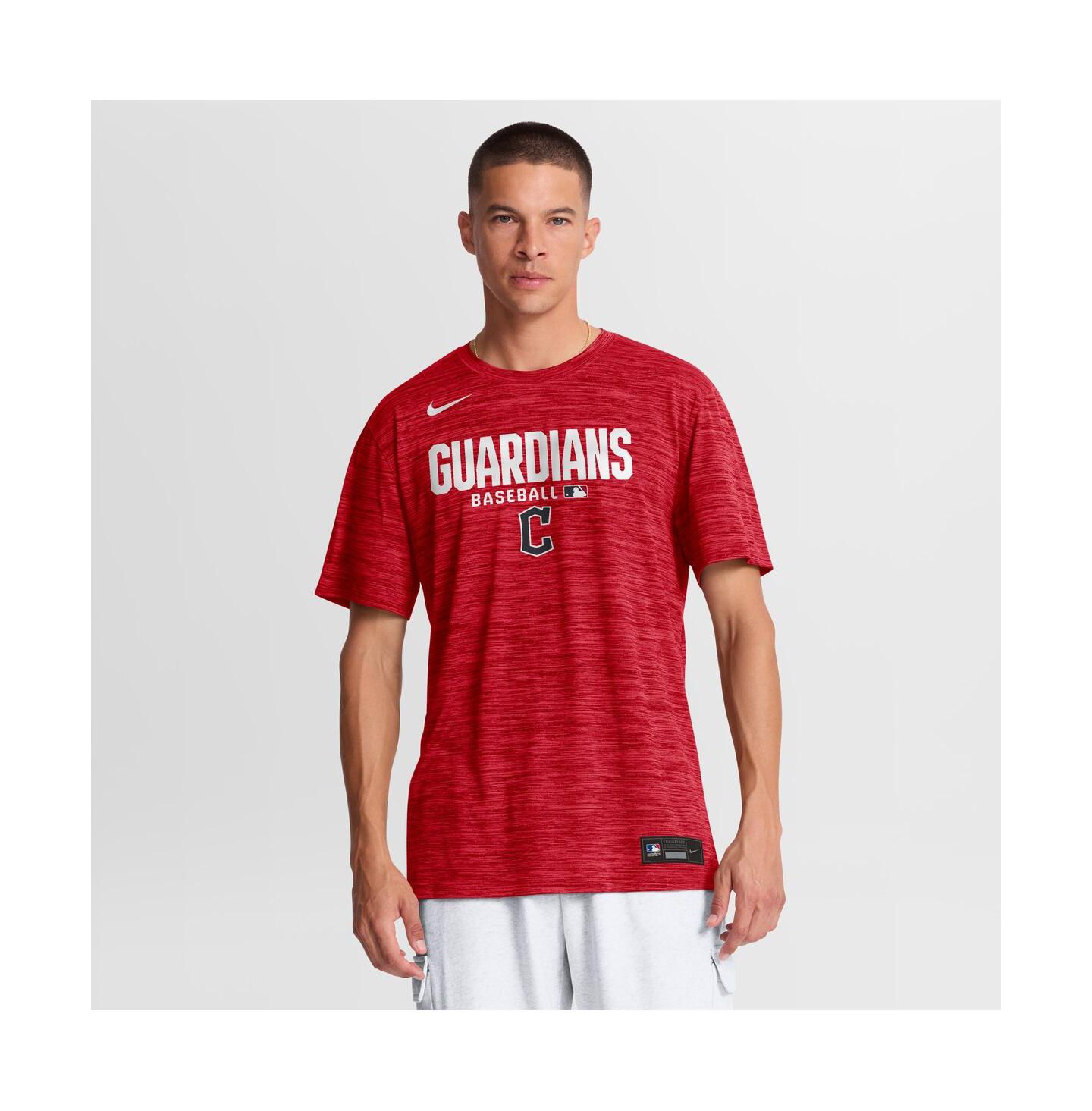 Мужская футболка Nike Red Cleveland Guardians Authentic Collection Velocity Dri-FIT — фото 1
