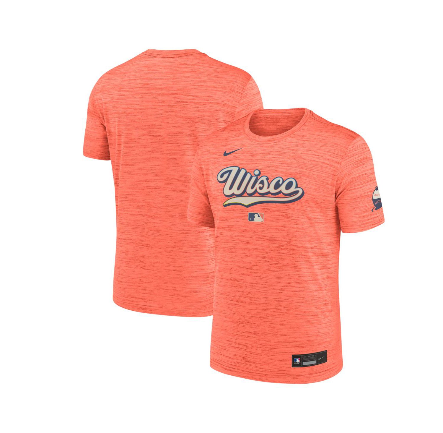 Men's Coral Milwaukee Brewers 2026 City Connect Authentic Collection Velocity Dri-FIT T-Shirt