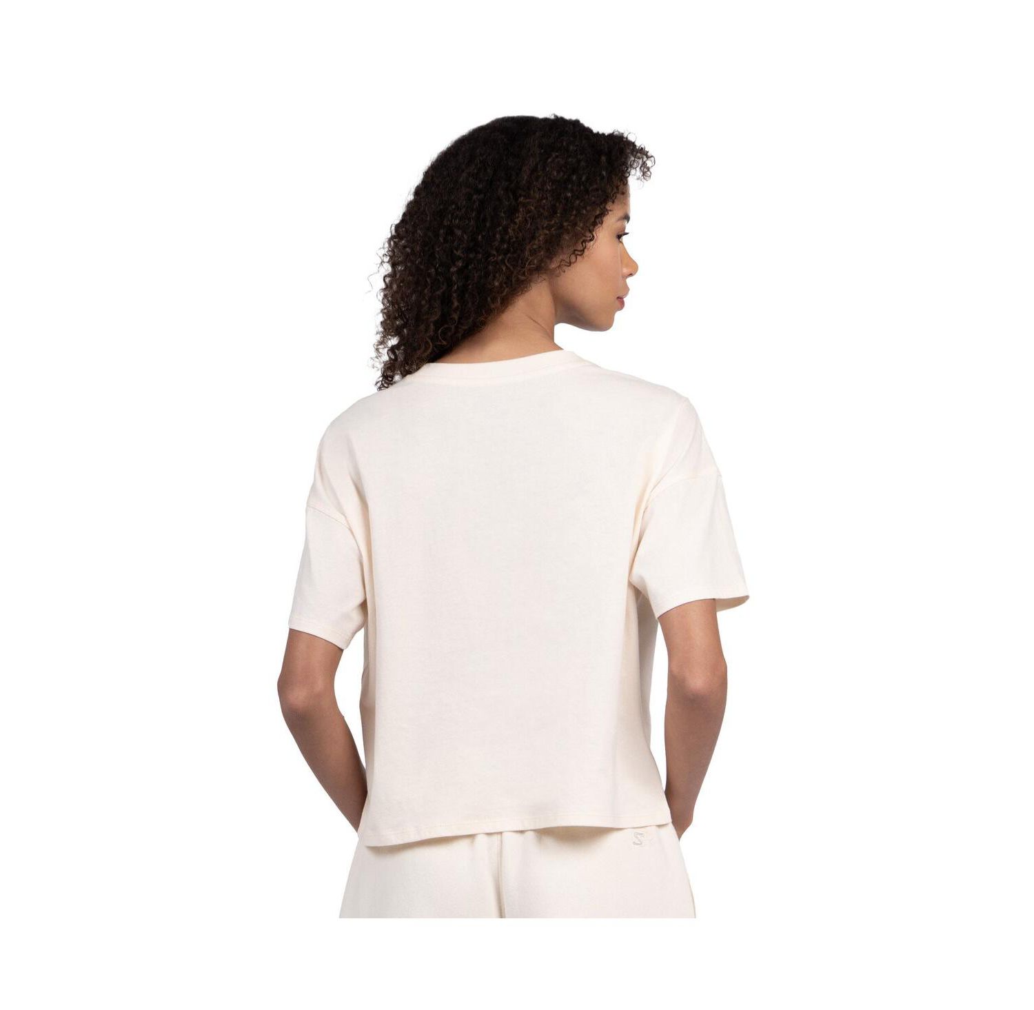 Women's Cream Boston Red Sox Pastels Boxy Cropped T-Shirt