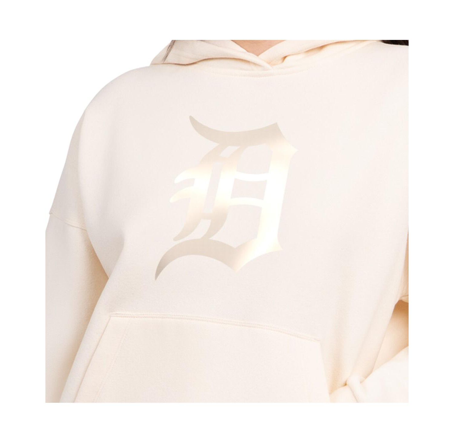 Women's Cream Detroit Tigers Pastel Relaxed Hoodie