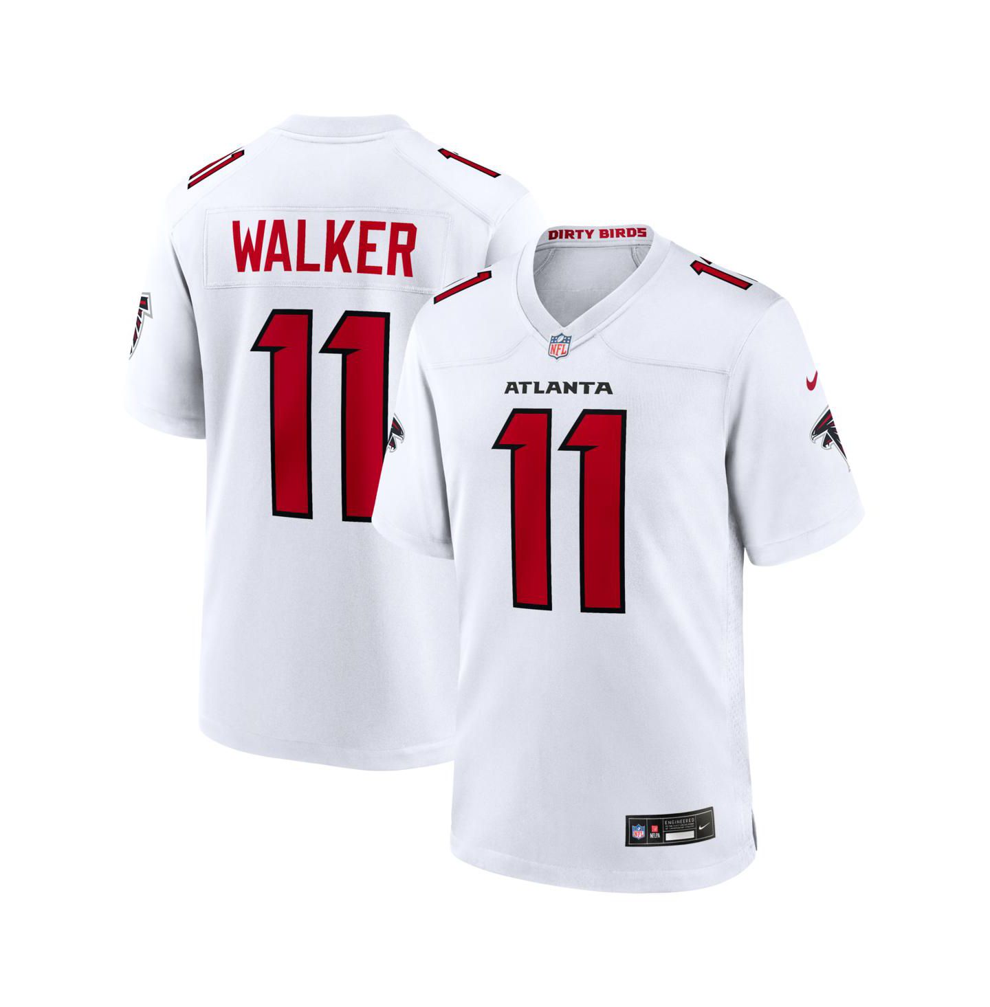 Мужской топ Nike Jalon Walker White Atlanta Falcons Game Jersey — фото 1