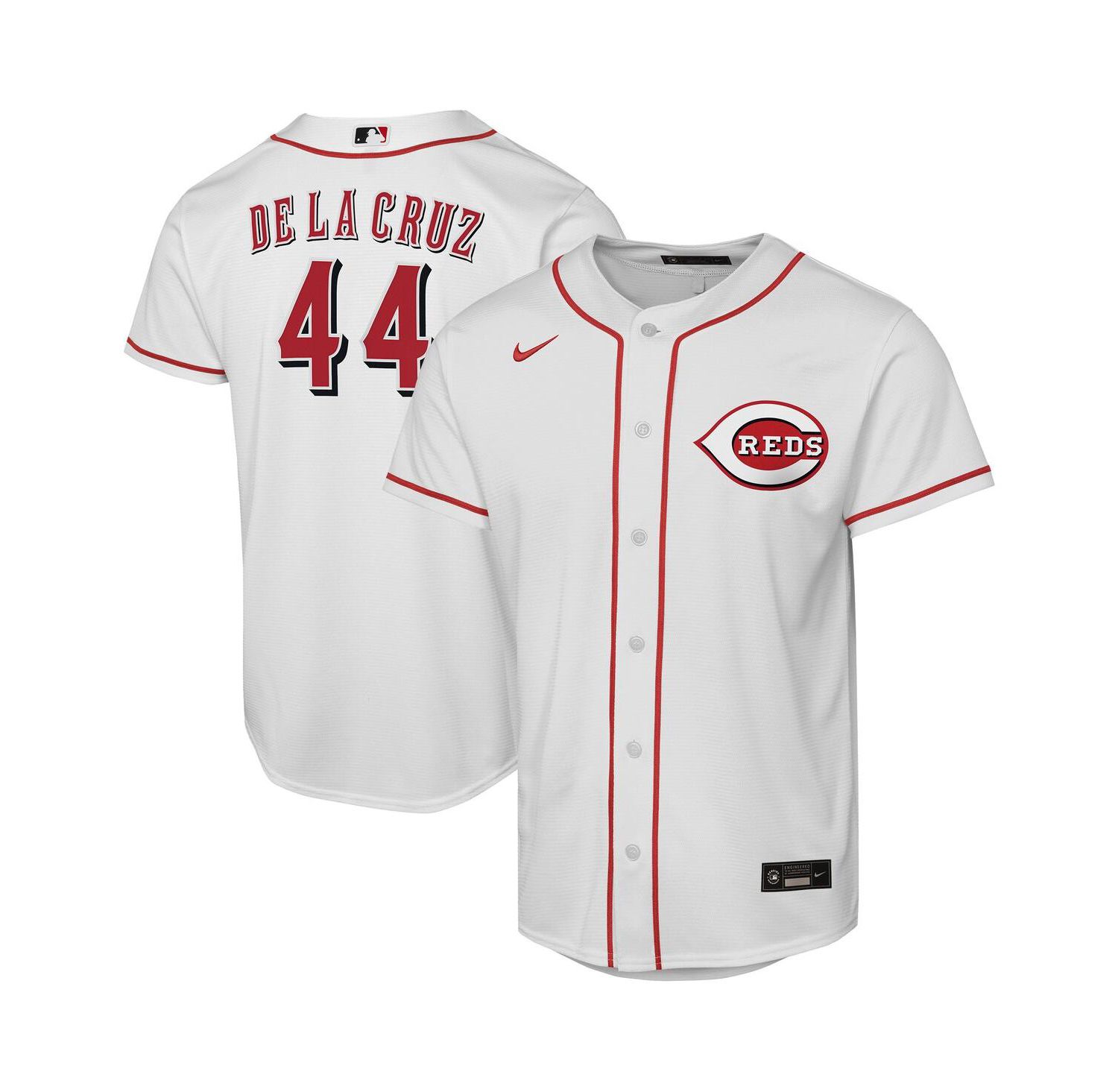 Big Boys and Girls Elly De La Cruz White Cincinnati Reds Home Replica Player Jersey
