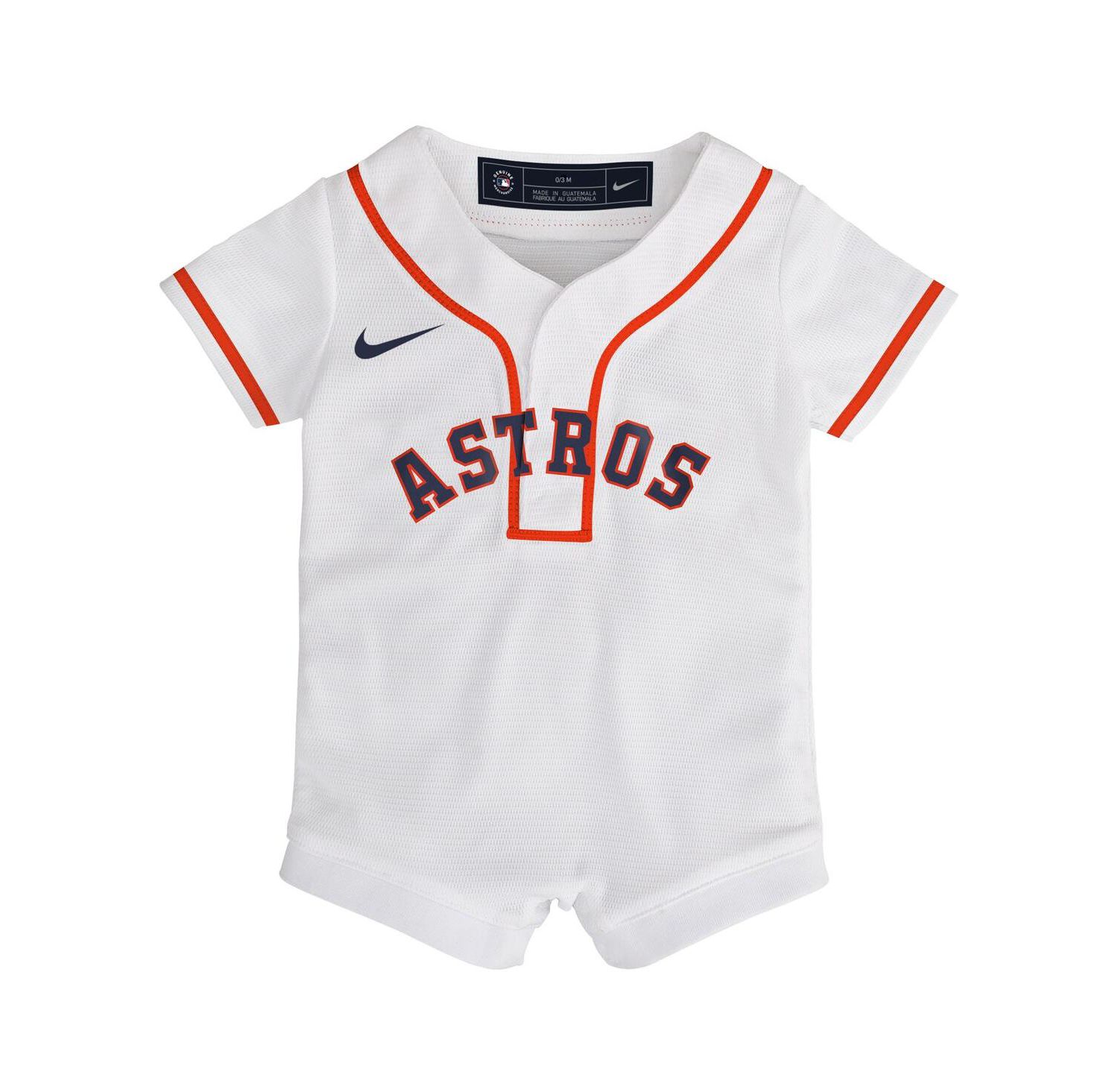 Baby Boys and Girls White Houston Astros Home Replica Romper Jersey