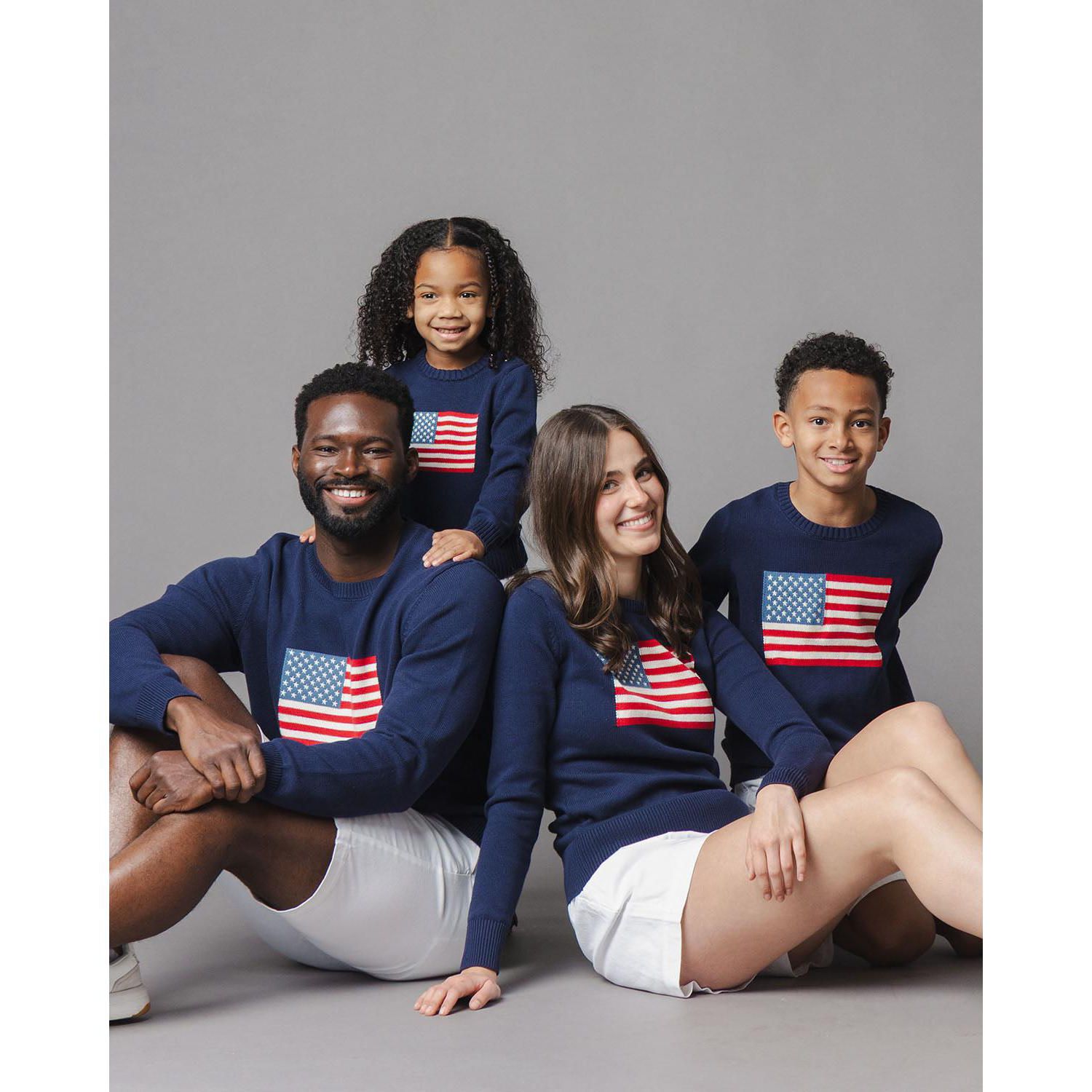 Toddler Boys Hope and Henry Organic Crew Neck Flag Sweater