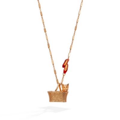 The Wizard of Oz Dorothy and Toto Basket Pendant
